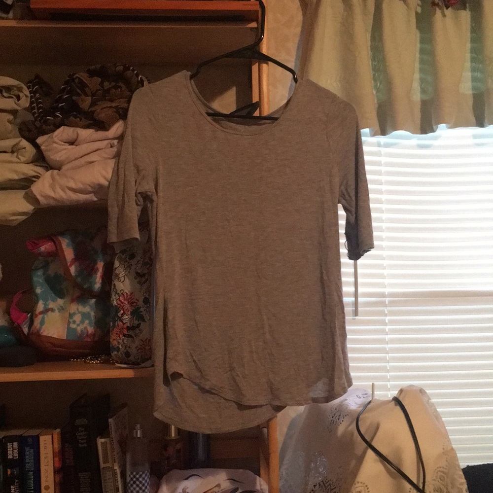 Pink and grey half sleeve shirt, soft and comfortable